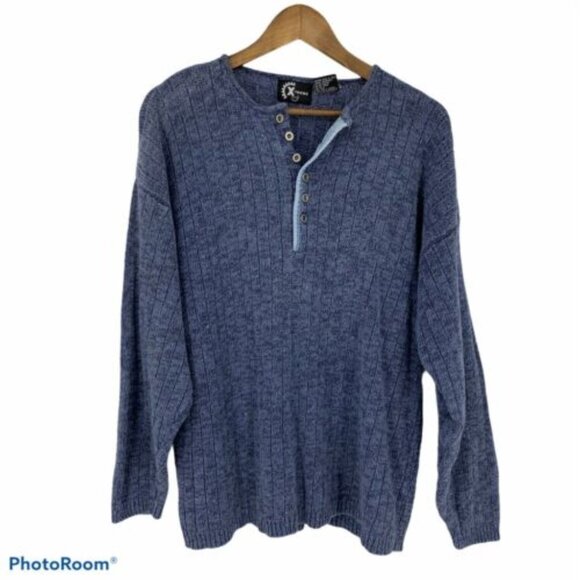 X-treme gear 6 Button Henley Long Sleeve Sweater - Picture 1 of 7